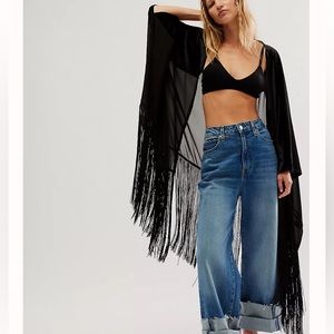 free people Velvet Dreams Fringe Kimono